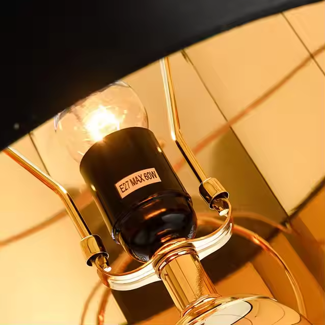 American Modern Black Fabric Lamp