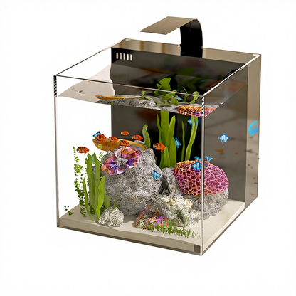 Modern 4L Ultra-White Glass Aquarium