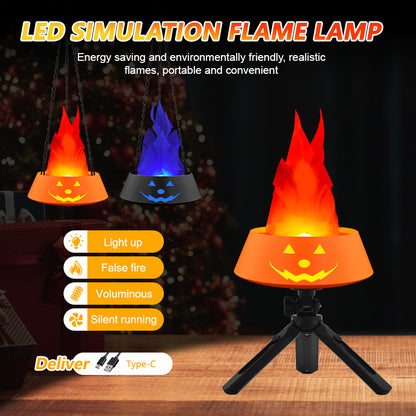 HZ-K02 Simulation Pumpkin Flame Lamp (Rechargeable)