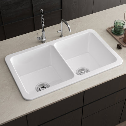 White Workstation Kitchen Farmhouse Sink