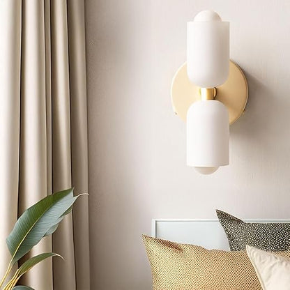 White Gold Iron Ceramic Wall Lamp