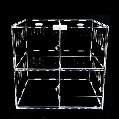 4-Compartment Acrylic Reptile Terrarium Customizable