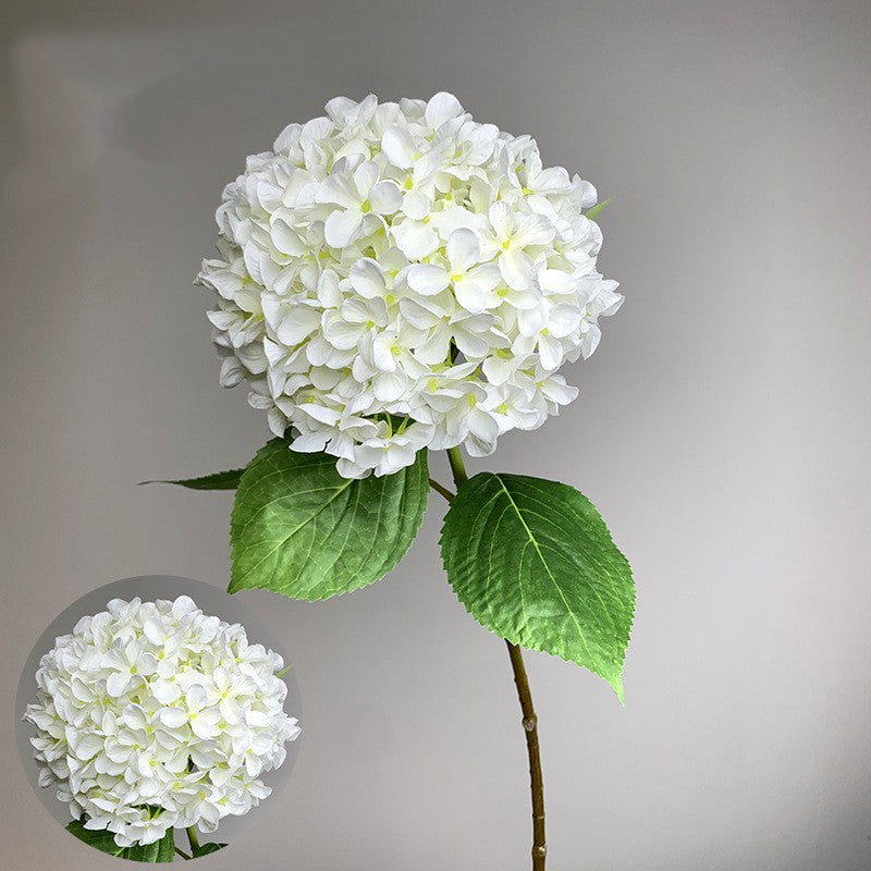 Simulated Hydrangea With Long Branches And Four Leaves