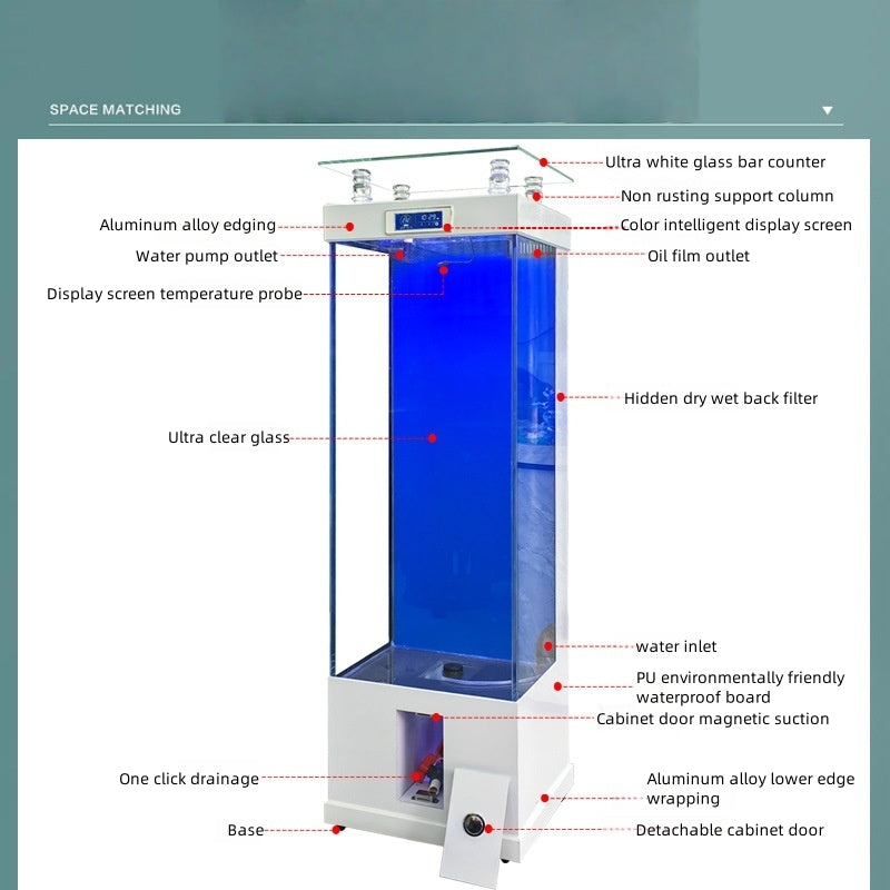 Rectangle Big Aquarium with Filtration for Living Room