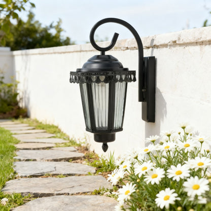 Black Outdoor Wall Lantern, Heavy-Duty Iron/Stainless Steel, Custom