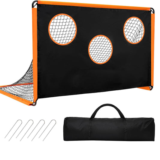 Adjustable 6x4ft Soccer Goal with UV-Resistant Net for Training
