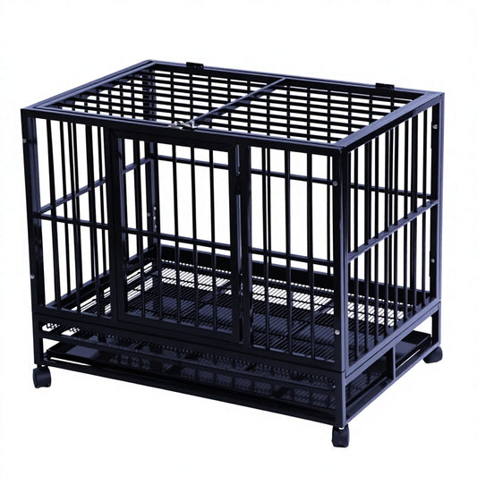 Heavy Duty Folding Iron Dog Cage