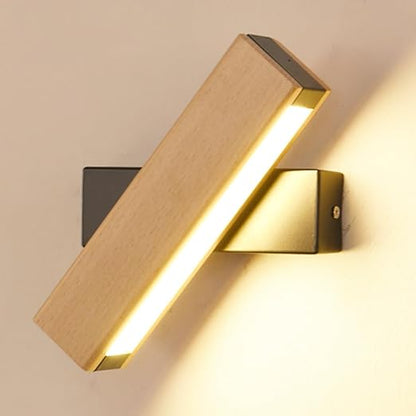 Wood LED Dimmable Touch Wall Lamp