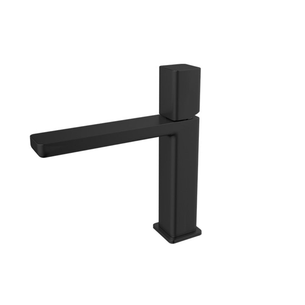 Латунный кран для раковины с водопадом, черное золото