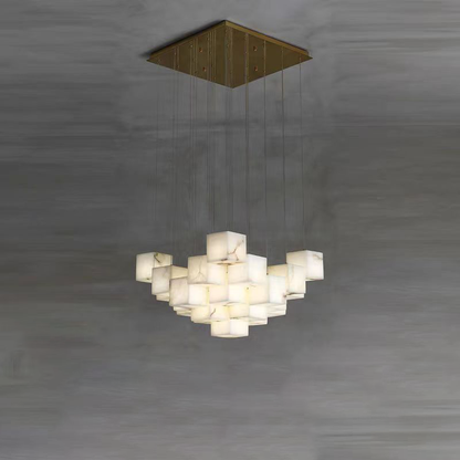 Natural Alabaster Chandelier for Dining Room