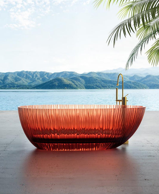 Vertical Stripe Crystal Resin Bathtub