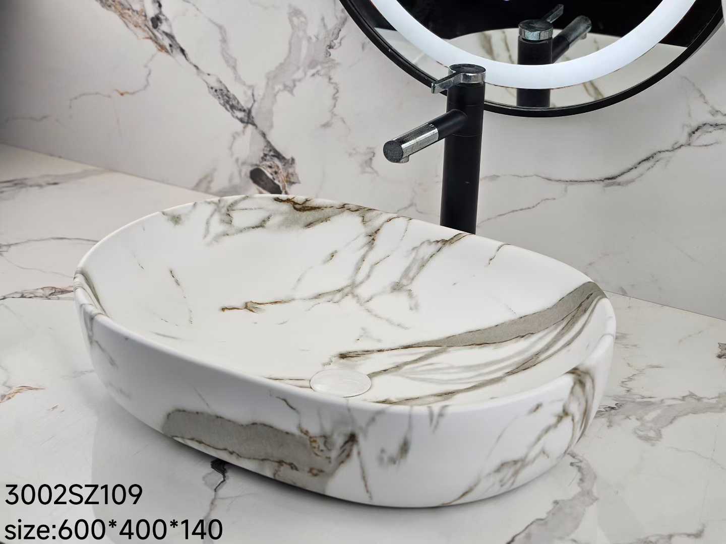 Compact Ceramic Bathroom Sink