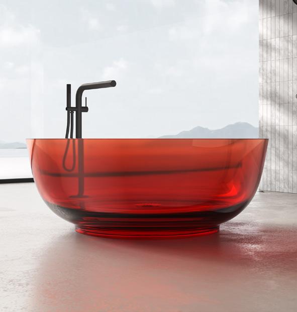 Oval Crystal Resin Bathtub