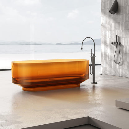 Oblong Crystal Resin Bathtub