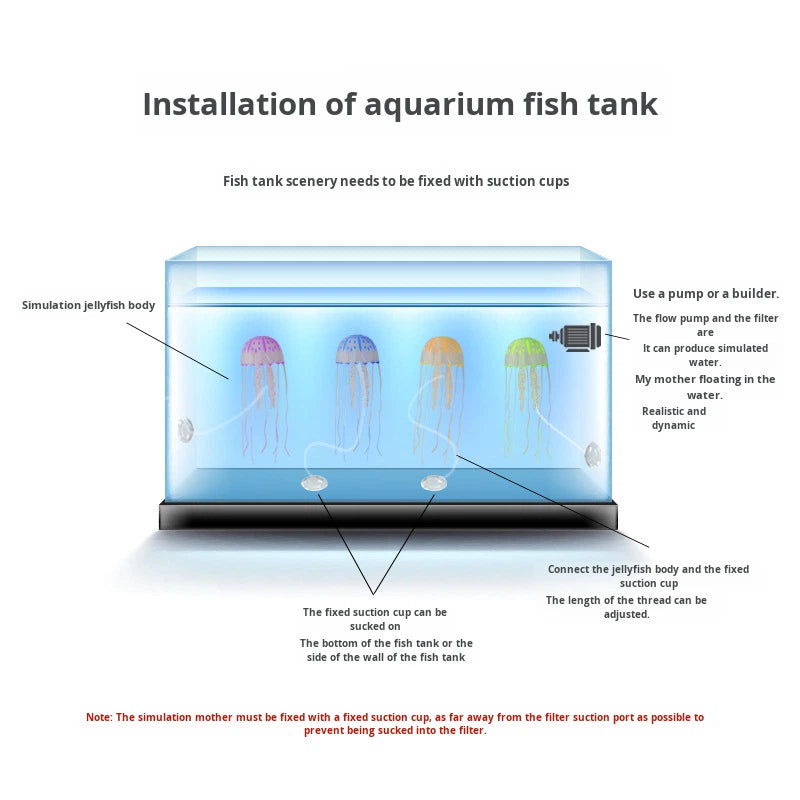Realistic 5cm Silicone Floating Jellyfish