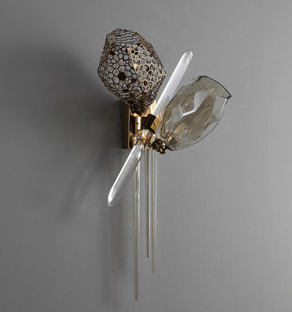 Modern Brass Glass LED Wall Lamp