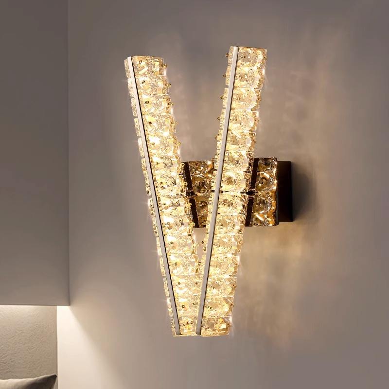 Elegant Modern LED Crystal Wall Lights