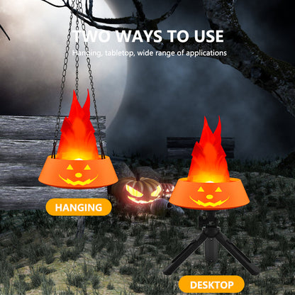 HZ-K02 Simulation Pumpkin Flame Lamp (Rechargeable)