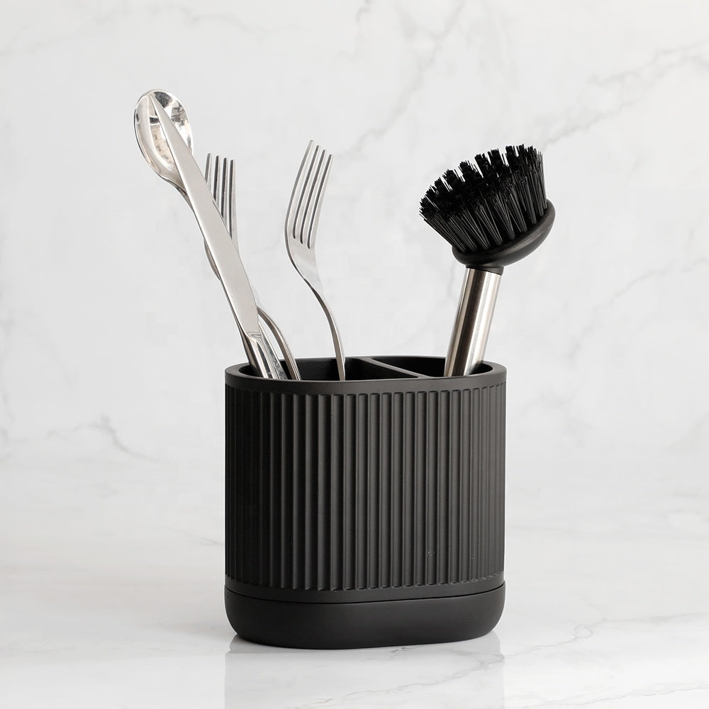 Современный набор для ванной из бежевого и белого песчаника