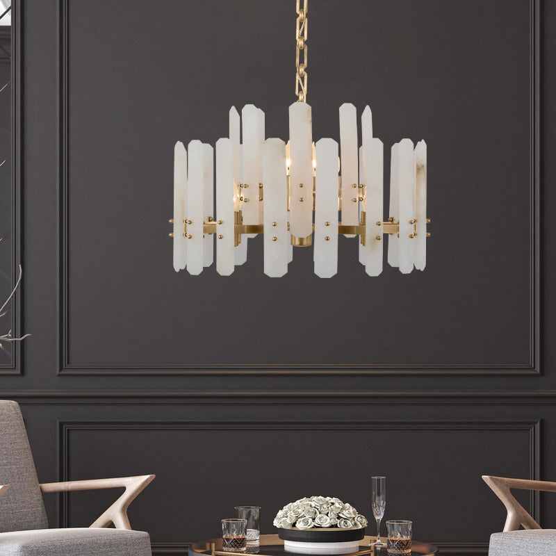 Alabaster Chandelier for Restaurant Lighting