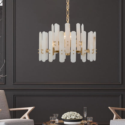 Alabaster Chandelier for Restaurant Lighting