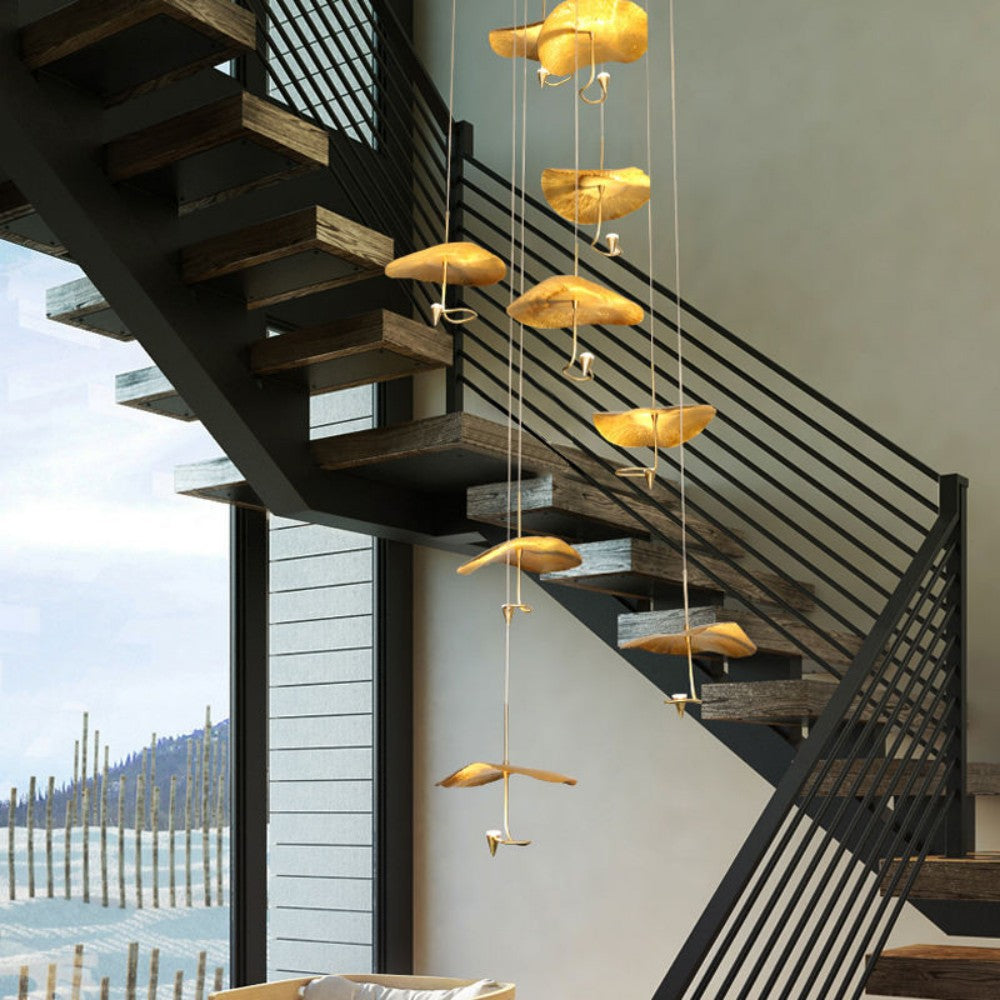 Hotel Duplex Staircase Brass Chandelier
