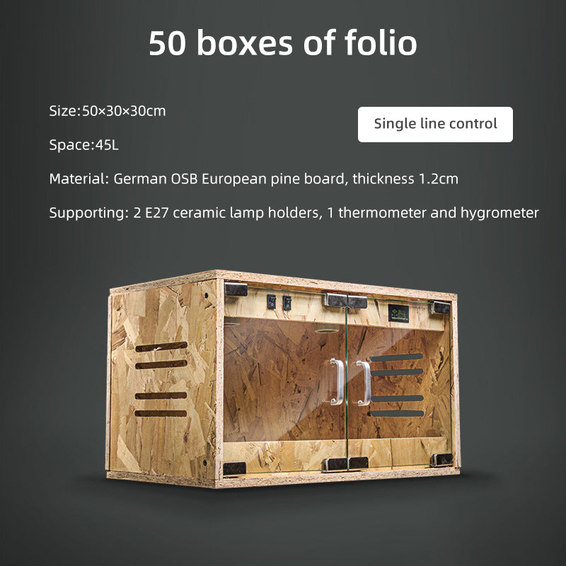 Glass Reptile Terrarium Square Vivarium Enclosure