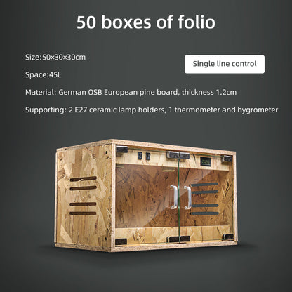 Glass Reptile Terrarium Square Vivarium Enclosure