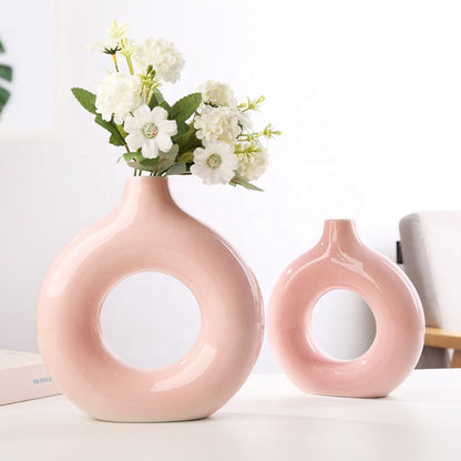 Nature Nordic Porcelain Circle Ceramic Vase