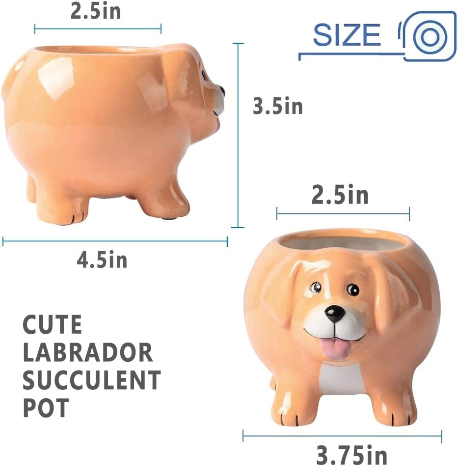 Mini Doggy Shape Succulent Ceramic Plant Pot