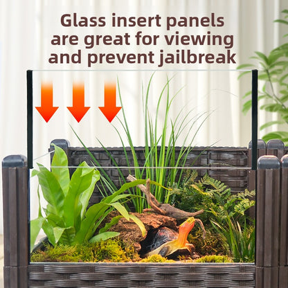 Large Landscape Glass Ecological Turtle Tank