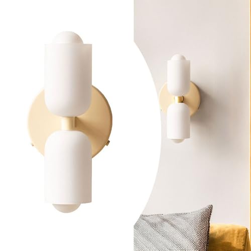 White Gold Iron Ceramic Wall Lamp