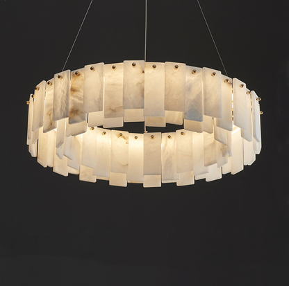 Natural Stone Alabaster Chandelier Fixture