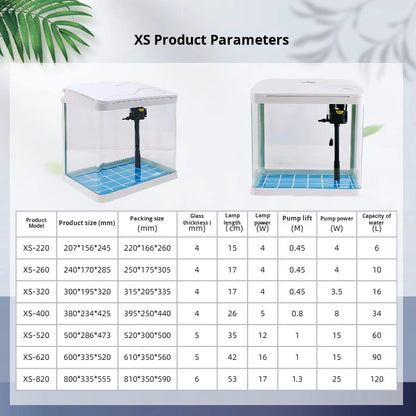 Small Rectangular Glass Goldfish & Turtle Tank