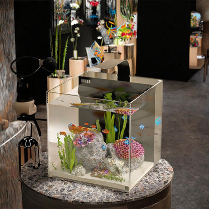 Modern 4L Ultra-White Glass Aquarium