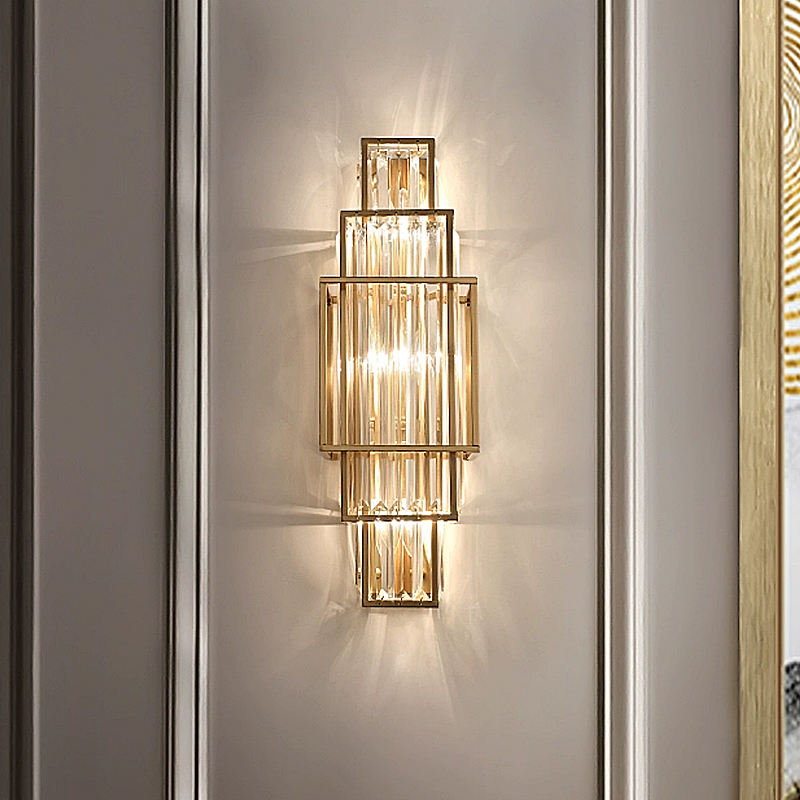 Crystal Stainless Steel LED Wall Lamp