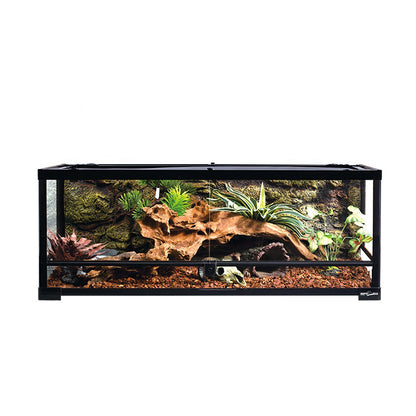 Black Full-Glass Custom Reptile Terrarium Reptile Tank