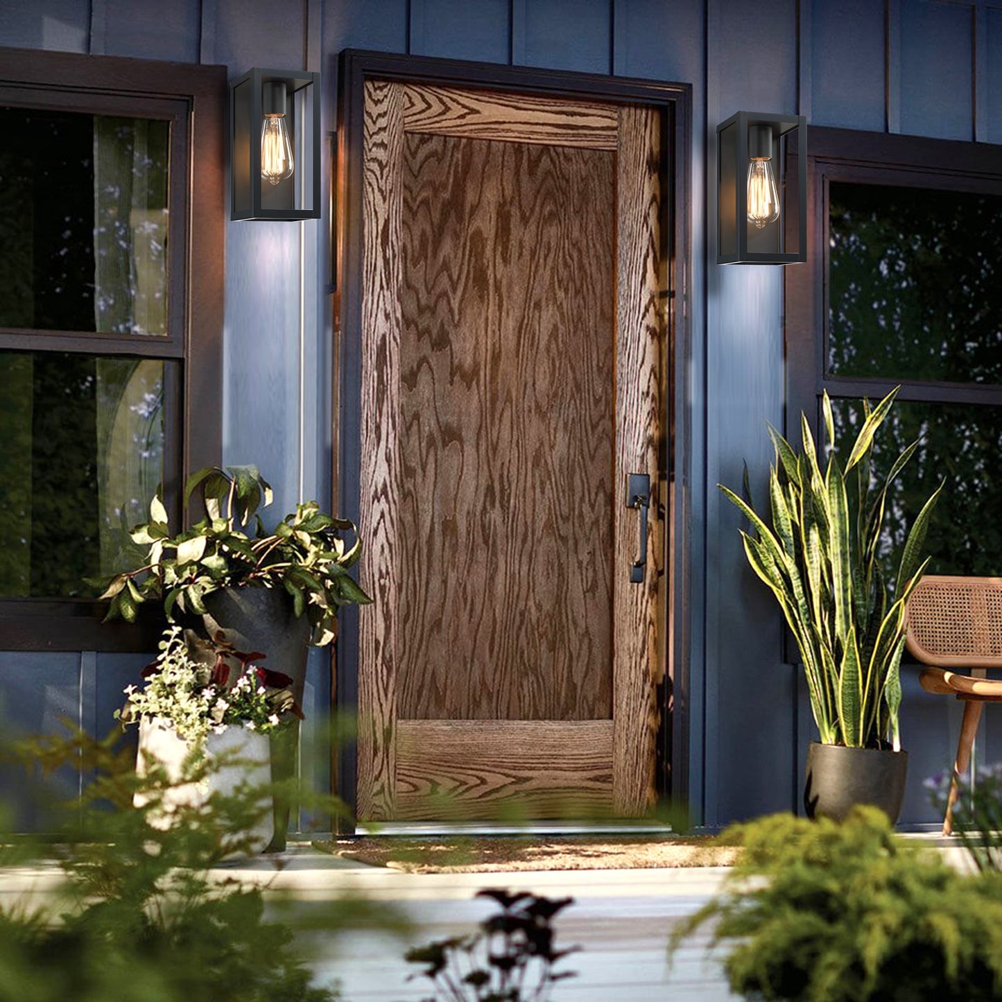 Black Iron Outdoor Wall Sconce