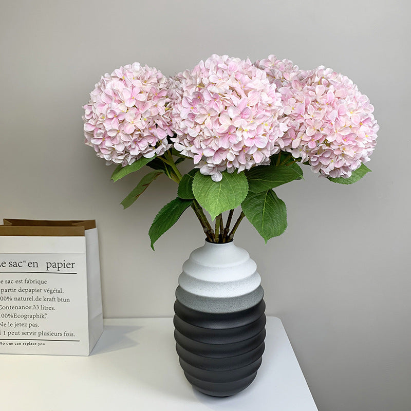 Simulated Hydrangea With Long Branches And Four Leaves