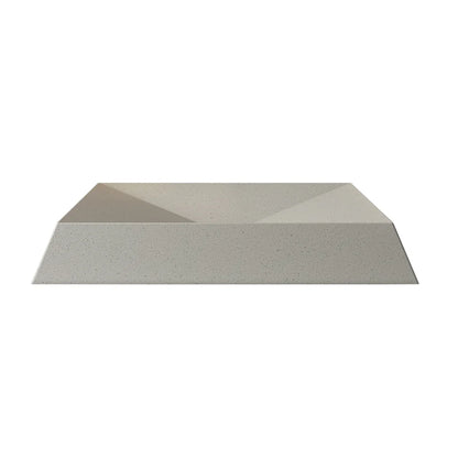 Rectangular Gray Hotel Bathroom Concrete Sink