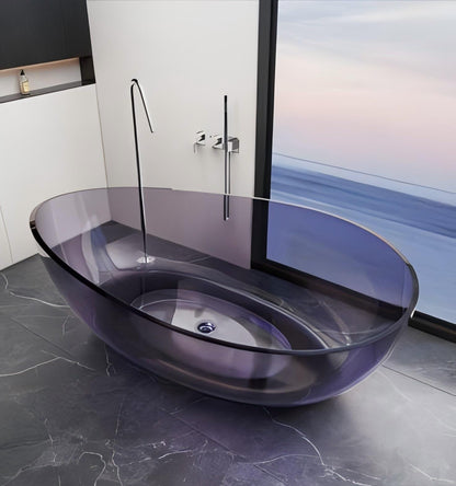 Mysterious Purple Crystal Resin Bathtub