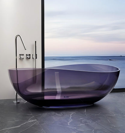 Mysterious Purple Crystal Resin Bathtub
