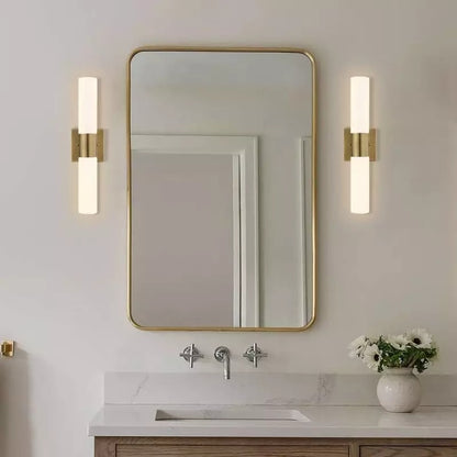 Matte Golden White Glass Wall Sconces