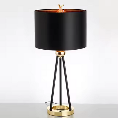 American Modern Black Fabric Lamp