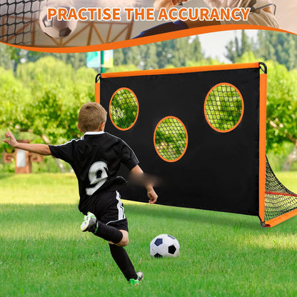 Adjustable 6x4ft Soccer Goal with UV-Resistant Net for Training