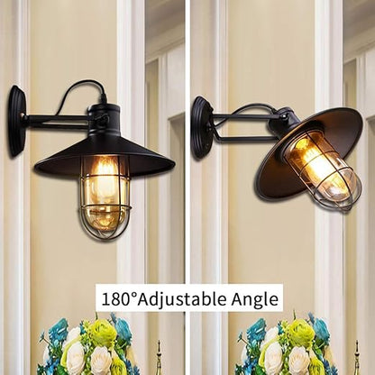 Vintage Iron Industrial LED Wall Lamp