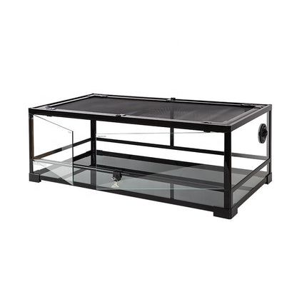 Black Full-Glass Custom Reptile Terrarium Reptile Tank
