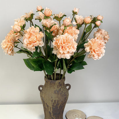 Пион с двумя головками, шелковый цветок Paeonia