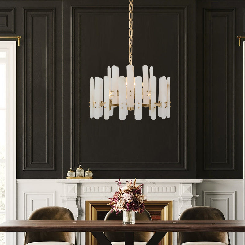 Alabaster Chandelier for Restaurant Lighting