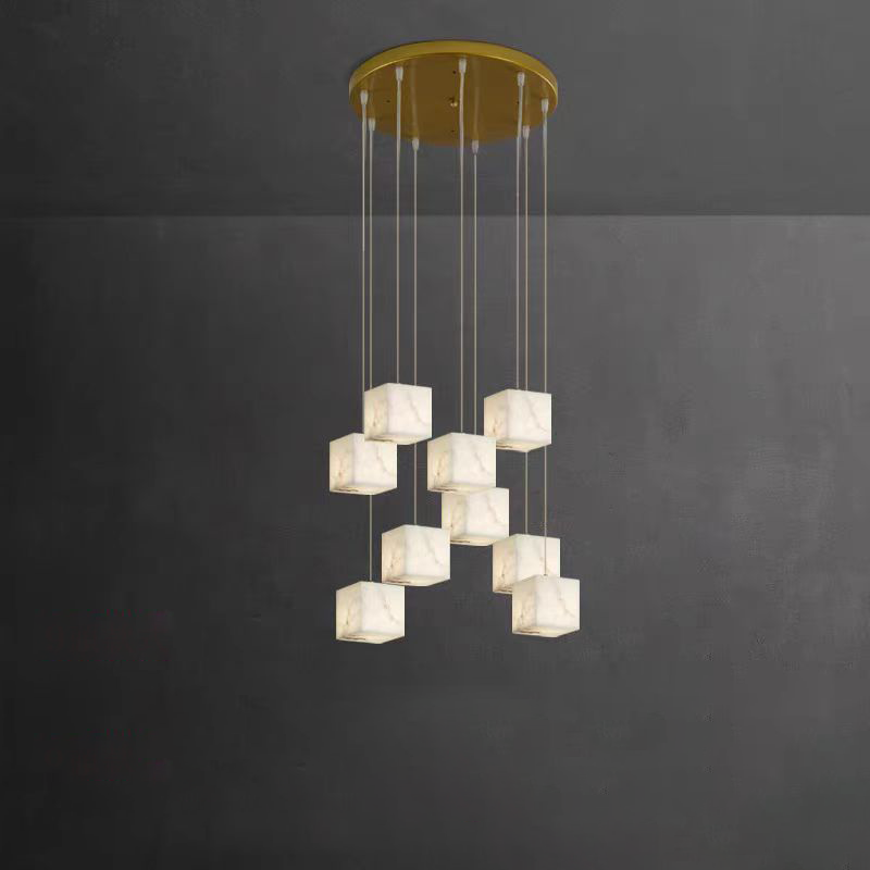 Natural Alabaster Chandelier for Dining Room
